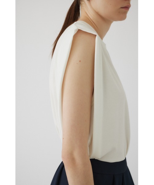 RIM.ARK（リムアーク）の「Smooth texture square tops（Tシャツ/カットソー・レディース・ライトブルー/杢グレー/ホワイト/ネイビー・FREE）」の10枚目の写真