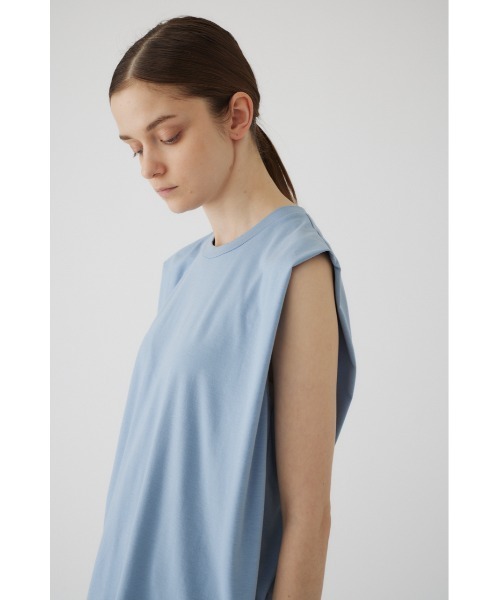 RIM.ARK（リムアーク）の「Smooth texture square tops（Tシャツ/カットソー・レディース・ライトブルー/杢グレー/ホワイト/ネイビー・FREE）」の9枚目の写真