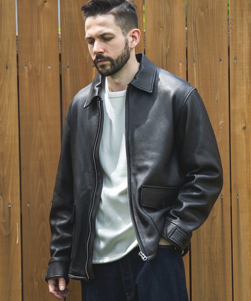 ⭐︎新品未使用⭐︎Ｖ12⭐︎定価27,500円⭐︎zipジャケット⭐︎OLIVE.ＸＬ MR.OLIVE（ミスターオリーブ）の「HAIR SHEEP SOFT LEATHER / TYPE