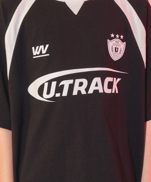 URBAN CHERRY（アーバンチェリー）の「【U.TRACK】ロゴプリントオーバーサイズゲームシャツ（Tシャツ/カットソー・キッズ・ブラック/ホワイト・110cm/120cm/130cm/140cm/150cm）」の10枚目の写真