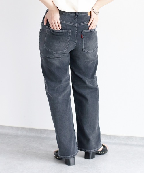 cepo（セポ）の「接触冷感・UVカット ＩＣＥデニムサイドラインストレート（デニムパンツ・レディース・ブルー系3/ブルー系1/グレー・L/M/S）」の17枚目の写真