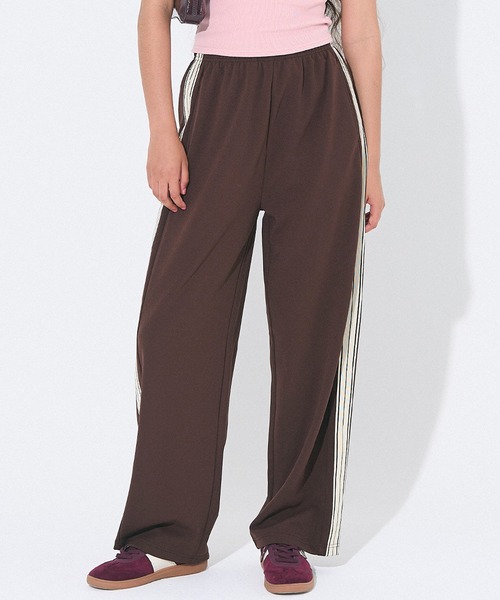 coca(coca)(コカ)の「サイドラインジョーゼットパンツ(その他パンツ・レディース・ネイビー/チャコール/ダークグリーン/ライトベージュ/ピンク系その他/ブラウン・SHORT/MEDIUM/LONG)」の2枚目の写真