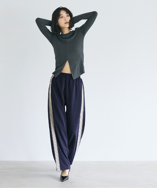 coca(coca)(コカ)の「サイドラインジョーゼットパンツ(その他パンツ・レディース・ネイビー/チャコール/ダークグリーン/ライトベージュ/ピンク系その他/ブラウン・SHORT/MEDIUM/LONG)」の17枚目の写真