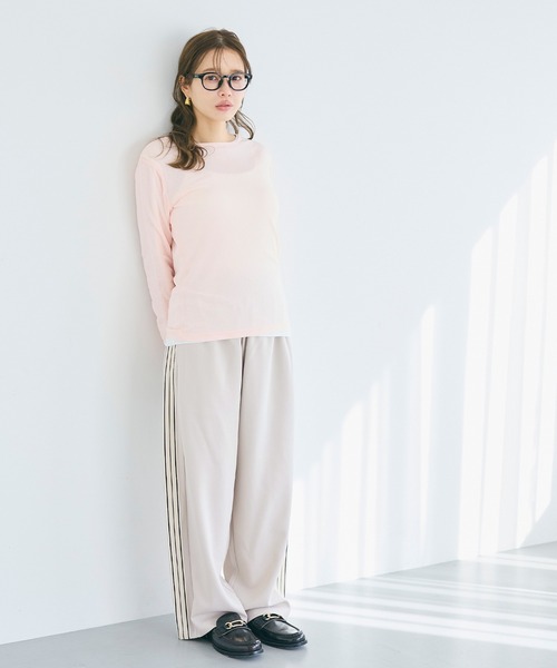 coca(coca)(コカ)の「サイドラインジョーゼットパンツ(その他パンツ・レディース・ネイビー/チャコール/ダークグリーン/ライトベージュ/ピンク系その他/ブラウン・SHORT/MEDIUM/LONG)」の20枚目の写真