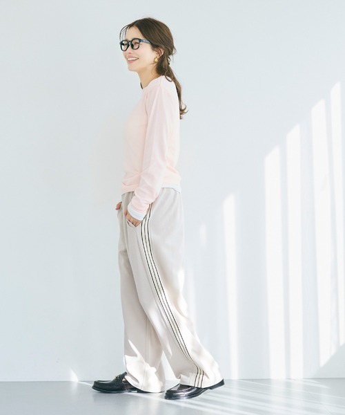 coca(coca)(コカ)の「サイドラインジョーゼットパンツ(その他パンツ・レディース・ネイビー/チャコール/ダークグリーン/ライトベージュ/ピンク系その他/ブラウン・SHORT/MEDIUM/LONG)」の22枚目の写真