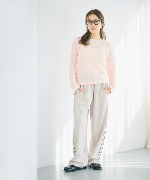 coca(coca)(コカ)の「サイドラインジョーゼットパンツ(その他パンツ・レディース・ネイビー/チャコール/ダークグリーン/ライトベージュ/ピンク系その他/ブラウン/ライトピンク・SHORT/MEDIUM/LONG)」の19枚目の写真