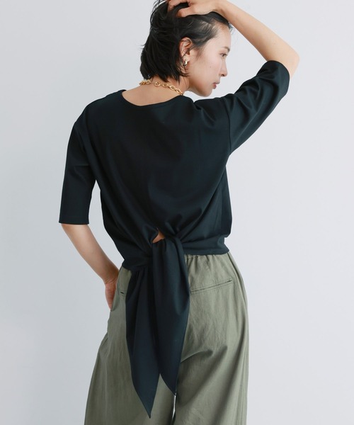 BARNYARDSTORM（バンヤードストーム）の「BARNYARDSTORM / バックポイントプルオーバー（Tシャツ/カットソー・レディース・ブラック/ホワイト/ピンク・FREE）」の2枚目の写真