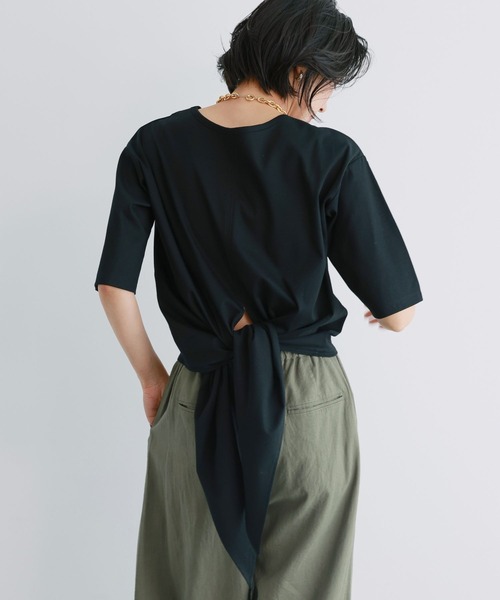 BARNYARDSTORM（バンヤードストーム）の「BARNYARDSTORM / バックポイントプルオーバー（Tシャツ/カットソー・レディース・ブラック/ホワイト/ピンク・FREE）」の8枚目の写真