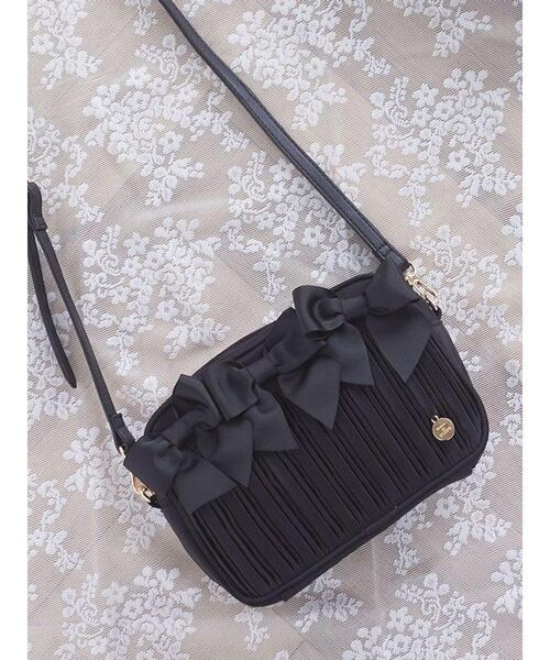 【セール】リボンプリーツショルダーバッグ（ショルダーバッグ）｜Maison de FLEUR（メゾンドフルール）