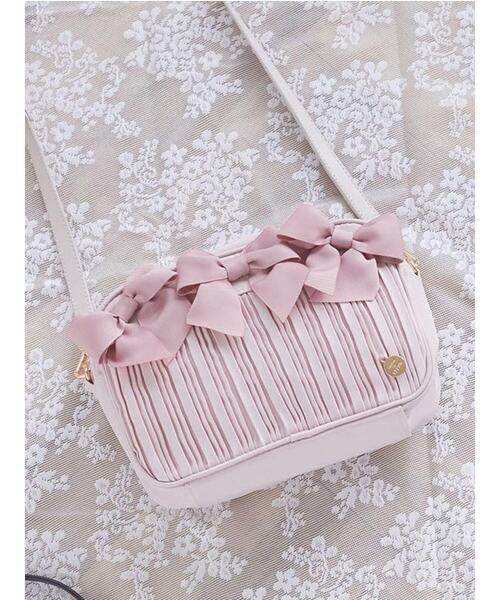 【セール】リボンプリーツショルダーバッグ（ショルダーバッグ）｜Maison de FLEUR（メゾンドフルール）
