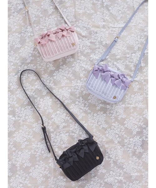 【セール】リボンプリーツショルダーバッグ（ショルダーバッグ）｜Maison de FLEUR（メゾンドフルール）
