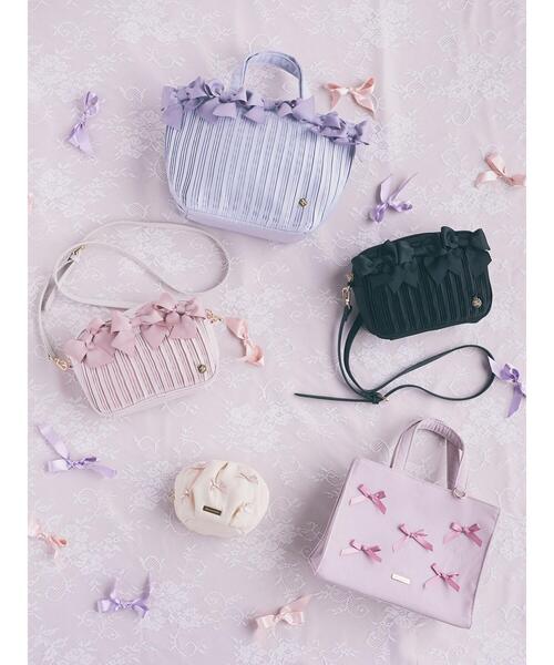 【セール】リボンプリーツショルダーバッグ（ショルダーバッグ）｜Maison de FLEUR（メゾンドフルール）