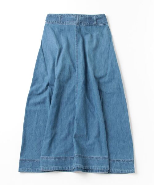 新着【LAUREN RALPH LAUREN】カジュアル ミディ デニム スカート デニム ドローコード ミディ スカート（スカート）｜LAUREN