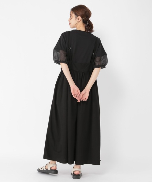 studio CLIP（スタディオクリップ）の「【接触冷感】ひんやりジャージサロペット（サロペット/オーバーオール・レディース・ブラック/ブラウン/カーキ・FREE）」の7枚目の写真