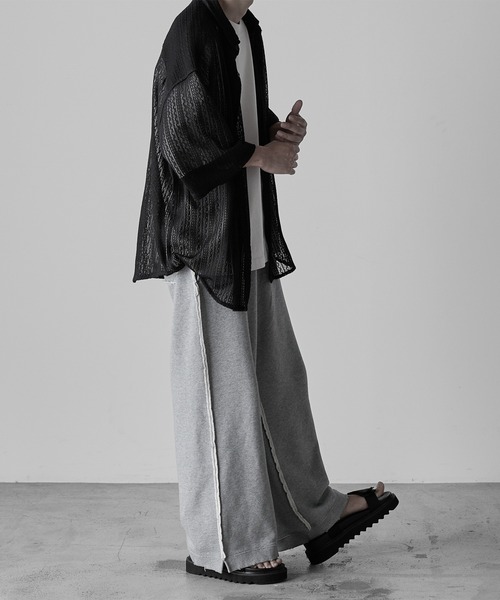 RUUBON】damage wide sweat pants / ダメージワイドスウェット
