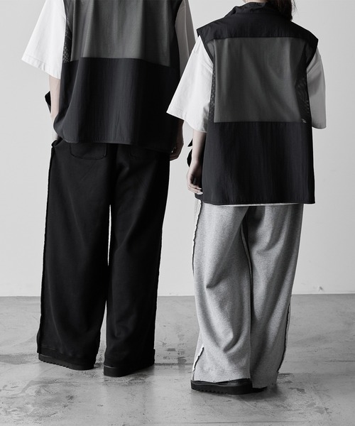 RUUBON（ルーボン）の「【RUUBON】damage wide sweat pants / ダメージワイドスウェットパンツ（スウェットパンツ・メンズ・ブラック/グレー・S/M/L）」の18枚目の写真