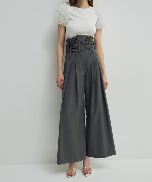 EIMY ISTOIRE(エイミーイストワール)の「ウエストコルセットパンツ(その他パンツ・レディース・ベージュ/ブラック/グレー・S/M)」の6枚目の写真