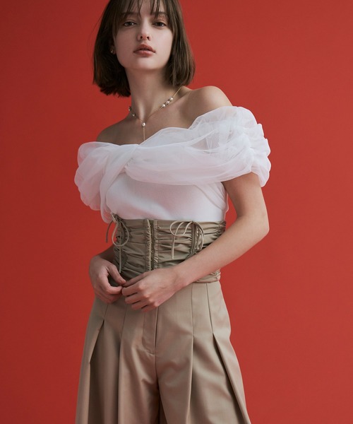 EIMY ISTOIRE(エイミーイストワール)の「ウエストコルセットパンツ(その他パンツ・レディース・ベージュ/ブラック/グレー・S/M)」の11枚目の写真