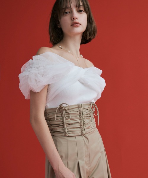 EIMY ISTOIRE(エイミーイストワール)の「ウエストコルセットパンツ(その他パンツ・レディース・ベージュ/ブラック/グレー・S/M)」の12枚目の写真