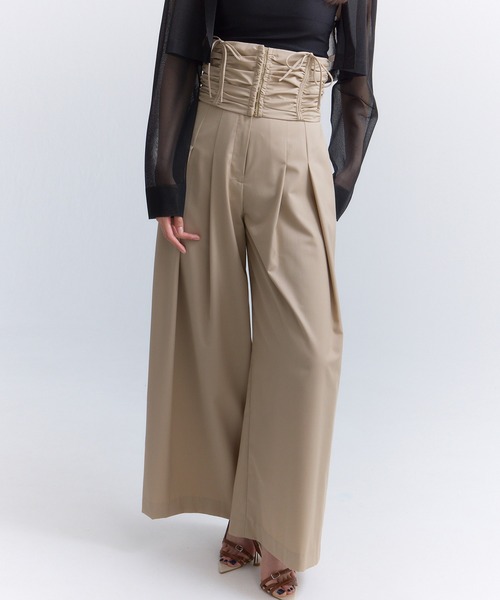 EIMY ISTOIRE(エイミーイストワール)の「ウエストコルセットパンツ(その他パンツ・レディース・ベージュ/ブラック/グレー・S/M)」の22枚目の写真