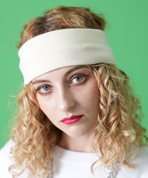 an meets zakka(アンミツザッカ)の「an meets zakka ワイドリブヘアバンド(ヘアバンド・メンズ・ベージュ/ネイビー/C/D/E/F/ホワイト/A/グレー/B/ブラック/レッド・ONESIZE)」の20枚目の写真