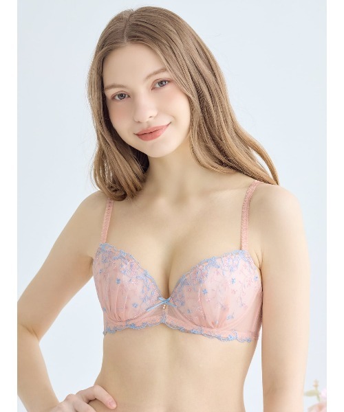 tutuanna（チュチュアンナ）の「[永遠のブラ]クラシカルエミリーブラ&ショーツセット（ブラ&ショーツ・レディース・クリーム/セージグリーン/ブラック/ピンク/グレー/ターコイズブルー/ホワイト/コーラルピンク・B65/A75/A70/A65/D80/D75/D70/D65/C80/C75/C70/C65/B75/B70/E70/E65）」の15枚目の写真