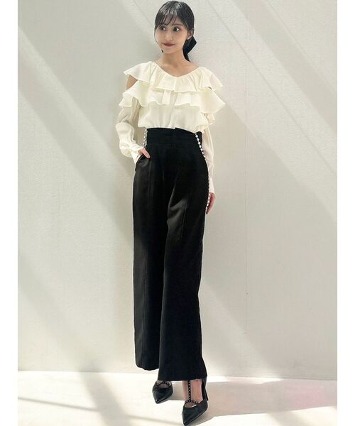 RESEXXY（リゼクシー）の「ポイントオープンブラウス（シャツ/ブラウス・レディース・ホワイト/ブルー/ブラック・FREE）」の8枚目の写真