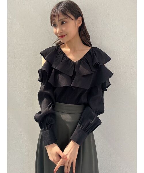 RESEXXY（リゼクシー）の「ポイントオープンブラウス（シャツ/ブラウス・レディース・ホワイト/ブルー/ブラック・FREE）」の16枚目の写真