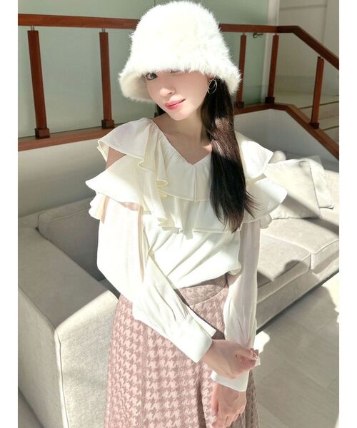 RESEXXY（リゼクシー）の「ポイントオープンブラウス（シャツ/ブラウス・レディース・ホワイト/ブルー/ブラック・FREE）」の22枚目の写真