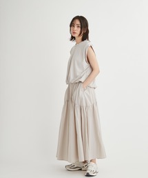 emmi（エミ）の「emmi リブニットサテンスカートset（ワンピース 