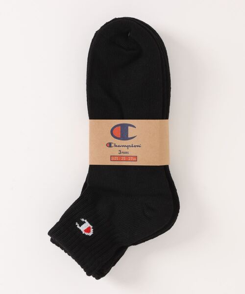 Champion(チャンピオン)の「Champion/チャンピオン クオーターレングスソックス3P(ソックス/靴下・メンズ・ブラック/マルチ/ホワイト・M/S/L)」の9枚目の写真