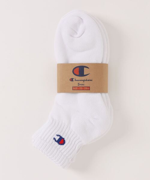 Champion(チャンピオン)の「Champion/チャンピオン クオーターレングスソックス3P(ソックス/靴下・メンズ・ブラック/マルチ/ホワイト・M/S/L)」の8枚目の写真