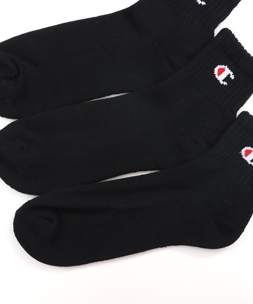 Champion(チャンピオン)の「Champion/チャンピオン クオーターレングスソックス3P(ソックス/靴下・メンズ・ブラック/マルチ/ホワイト・M/S/L)」の5枚目の写真