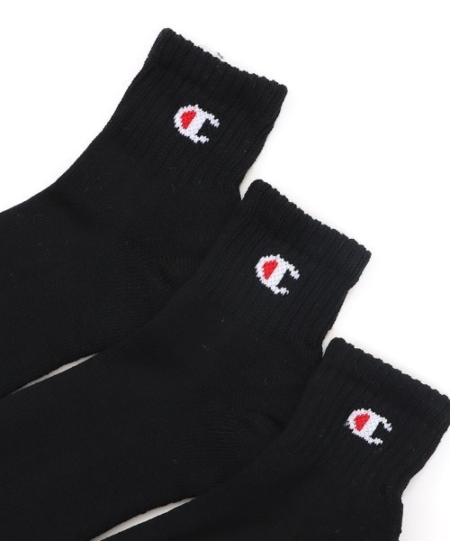 Champion(チャンピオン)の「Champion/チャンピオン クオーターレングスソックス3P(ソックス/靴下・メンズ・ブラック/マルチ/ホワイト・M/S/L)」の6枚目の写真