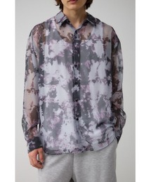 AZUL by moussy | シアー総柄長袖シャツ(シャツ/ブラウス)