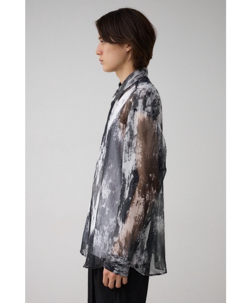 AZUL by moussy（アズールバイマウジー）の「シアー総柄長袖シャツ（シャツ/ブラウス・メンズ・グレー系その他/ブラック系その他/ホワイト系その他・FREE）」の21枚目の写真