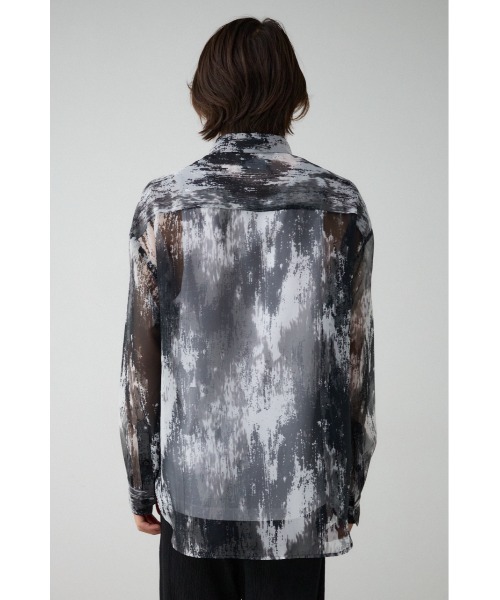 AZUL by moussy（アズールバイマウジー）の「シアー総柄長袖シャツ（シャツ/ブラウス・メンズ・グレー系その他/ブラック系その他/ホワイト系その他・FREE）」の20枚目の写真