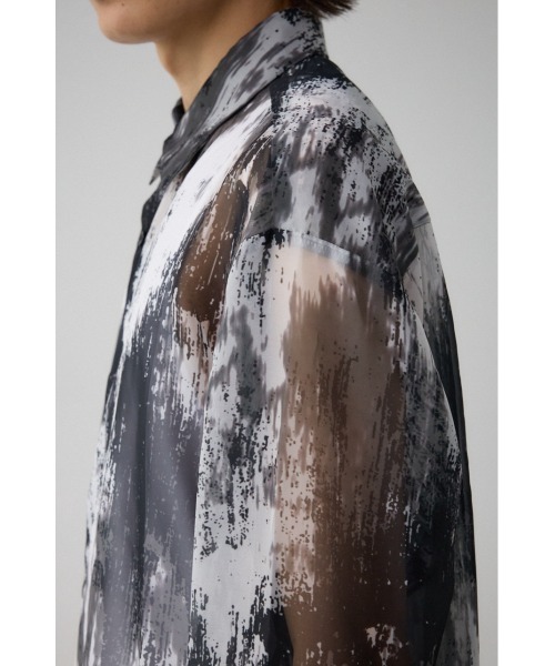 AZUL by moussy（アズールバイマウジー）の「シアー総柄長袖シャツ（シャツ/ブラウス・メンズ・グレー系その他/ブラック系その他/ホワイト系その他・FREE）」の18枚目の写真