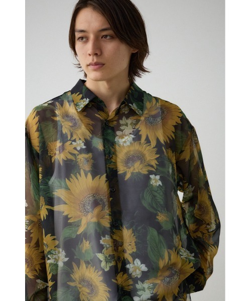 AZUL by moussy（アズールバイマウジー）の「シアー総柄長袖シャツ（シャツ/ブラウス・メンズ・グレー系その他/ブラック系その他/ホワイト系その他・FREE）」の14枚目の写真