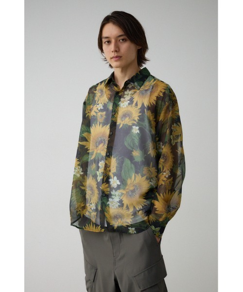 AZUL by moussy（アズールバイマウジー）の「シアー総柄長袖シャツ（シャツ/ブラウス・メンズ・グレー系その他/ブラック系その他/ホワイト系その他・FREE）」の13枚目の写真