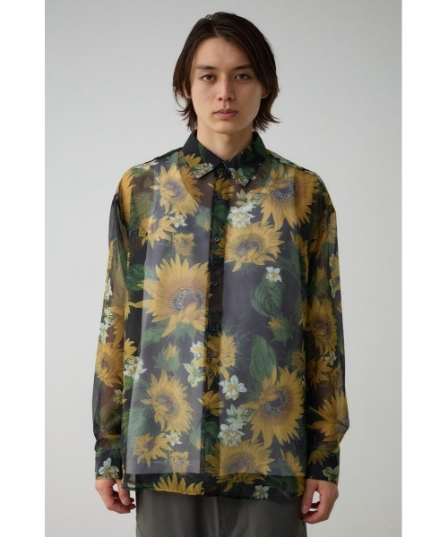 AZUL by moussy（アズールバイマウジー）の「シアー総柄長袖シャツ（シャツ/ブラウス・メンズ・グレー系その他/ブラック系その他/ホワイト系その他・FREE）」の11枚目の写真