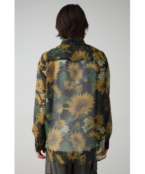 AZUL by moussy（アズールバイマウジー）の「シアー総柄長袖シャツ（シャツ/ブラウス・メンズ・グレー系その他/ブラック系その他/ホワイト系その他・FREE）」の9枚目の写真