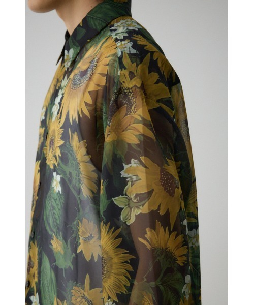 AZUL by moussy（アズールバイマウジー）の「シアー総柄長袖シャツ（シャツ/ブラウス・メンズ・グレー系その他/ブラック系その他/ホワイト系その他・FREE）」の7枚目の写真