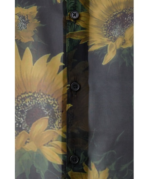 AZUL by moussy（アズールバイマウジー）の「シアー総柄長袖シャツ（シャツ/ブラウス・メンズ・グレー系その他/ブラック系その他/ホワイト系その他・FREE）」の6枚目の写真