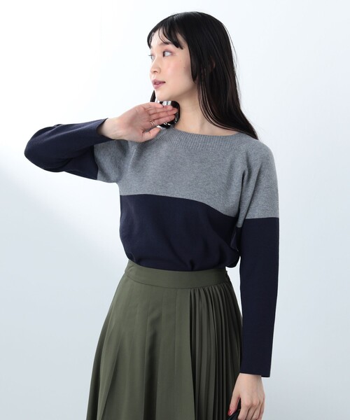 総針 配色プルオーバーニット（ニット/セーター）｜BEAMS HEART（ビームスハート）