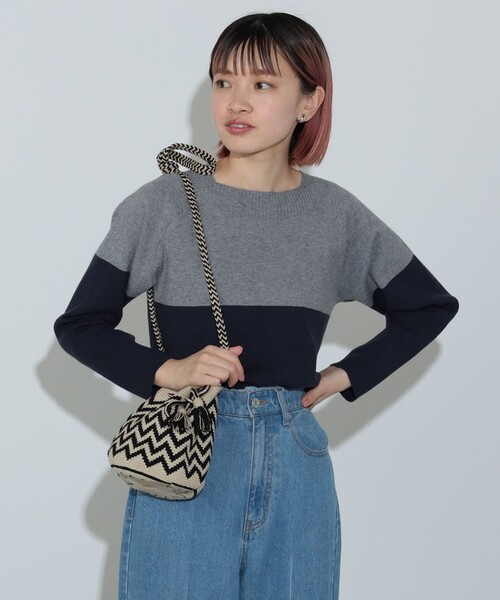 総針 配色プルオーバーニット（ニット/セーター）｜BEAMS HEART（ビームスハート）