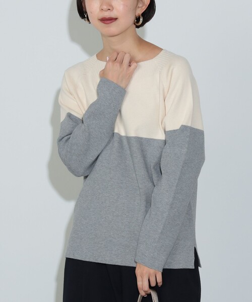 総針 配色プルオーバーニット（ニット/セーター）｜BEAMS HEART（ビームスハート）