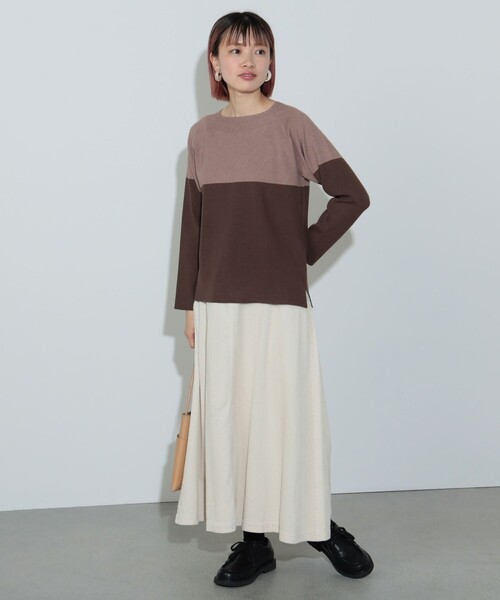 総針 配色プルオーバーニット（ニット/セーター）｜BEAMS HEART（ビームスハート）