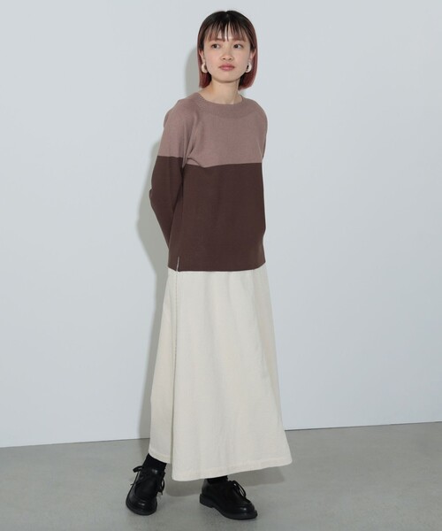 総針 配色プルオーバーニット（ニット/セーター）｜BEAMS HEART（ビームスハート）