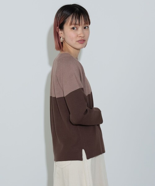 総針 配色プルオーバーニット（ニット/セーター）｜BEAMS HEART（ビームスハート）